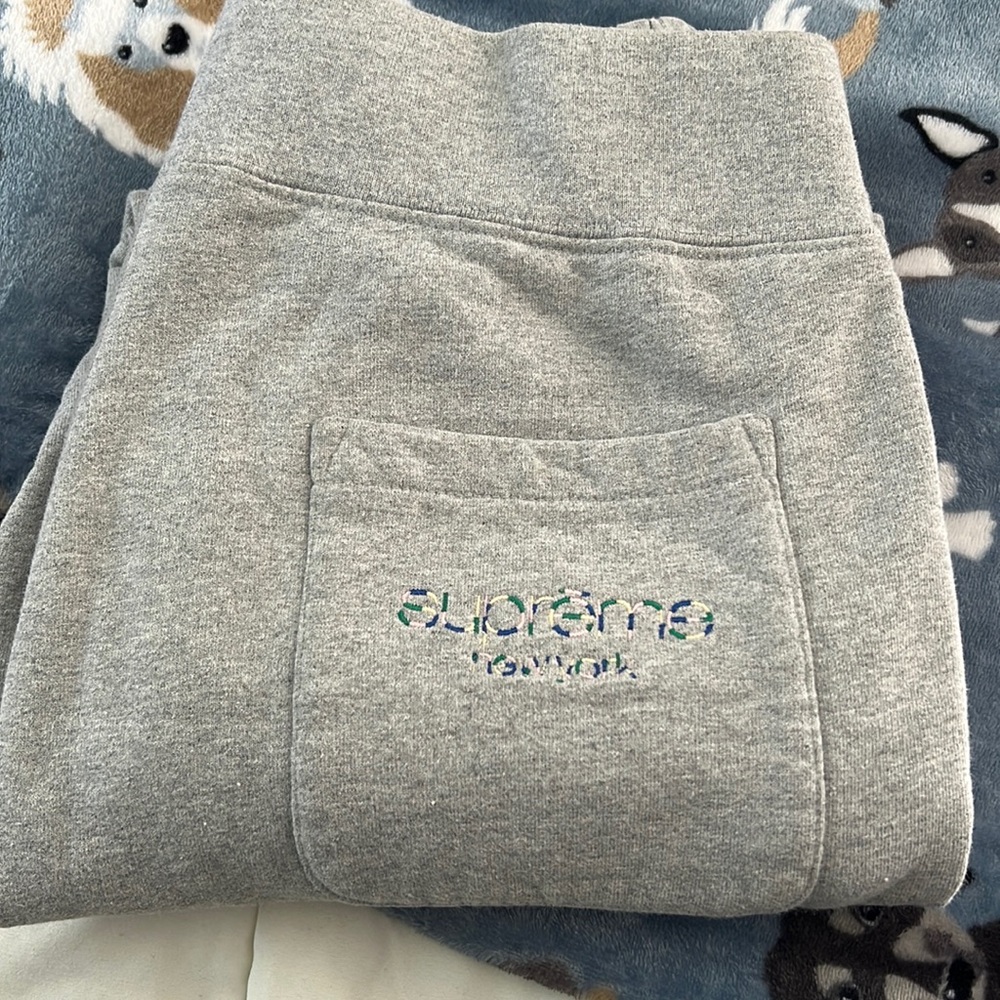 COPY - Supreme SS17 Multicolor Classic Logo Sweatpants Grey